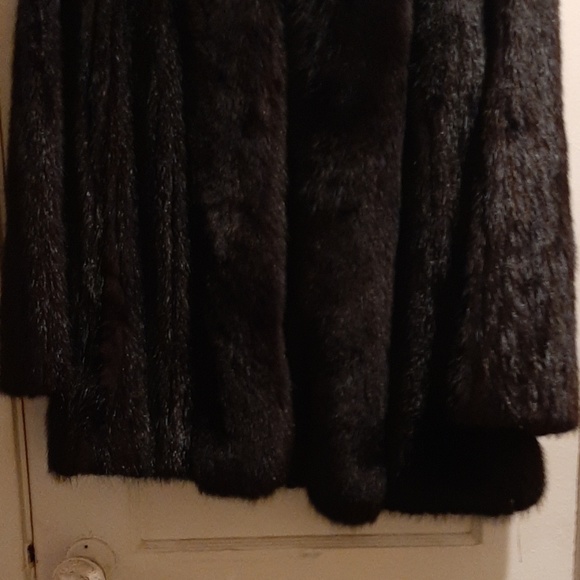 Vintage black mink and fox coat xs- sm - Picture 5 of 5